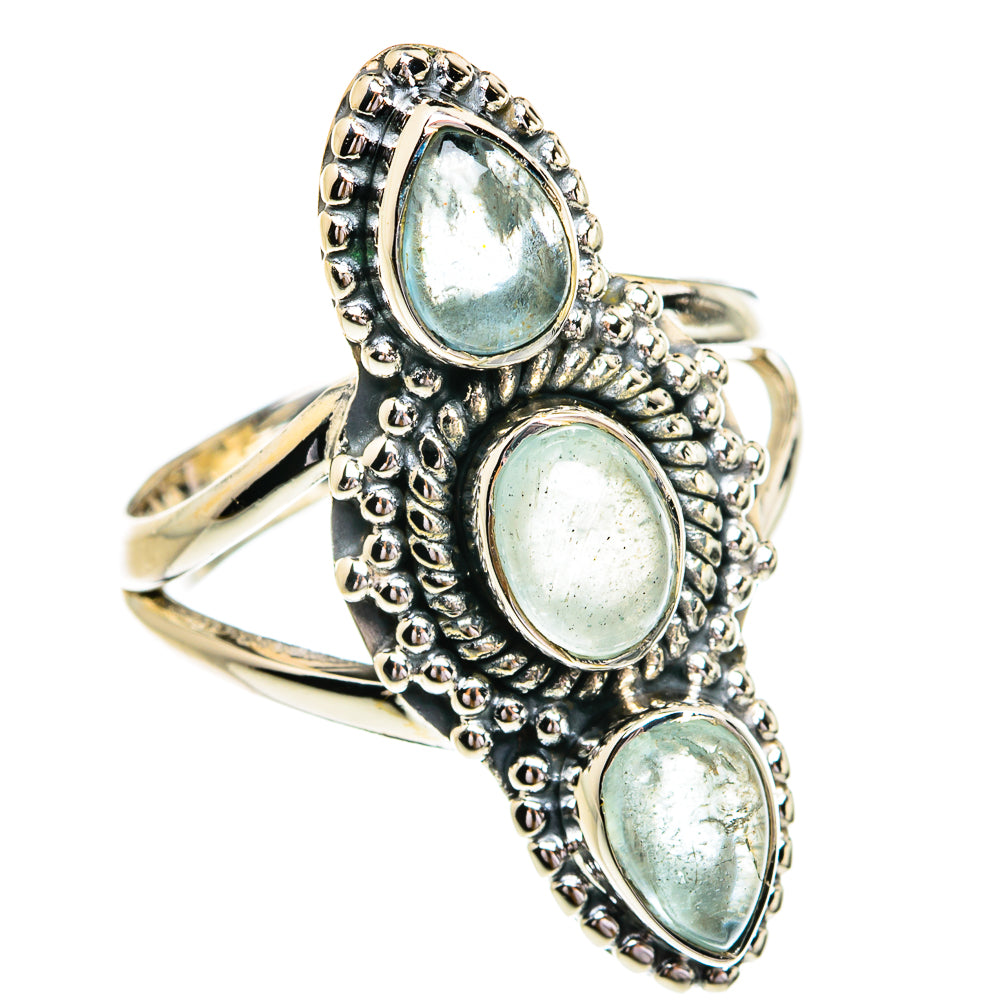 Aquamarine Rings handcrafted by Anasilvercos - RING79258