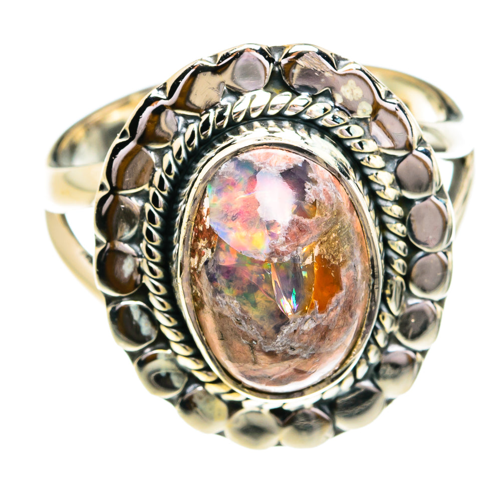 Mexican Fire Opal Rings handcrafted by Anasilvercos - RING79281