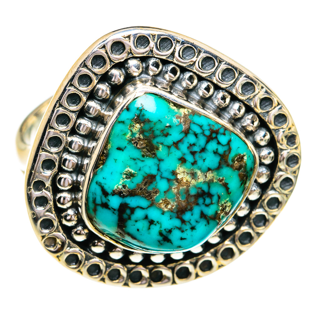 Tibetan Turquoise Rings handcrafted by Anasilvercos - RING79288