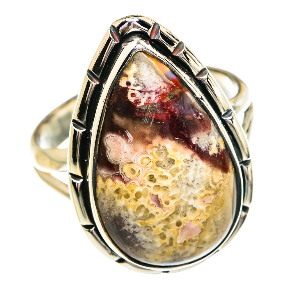 Fossil Coral Rings handcrafted by Anasilvercos - RING79294