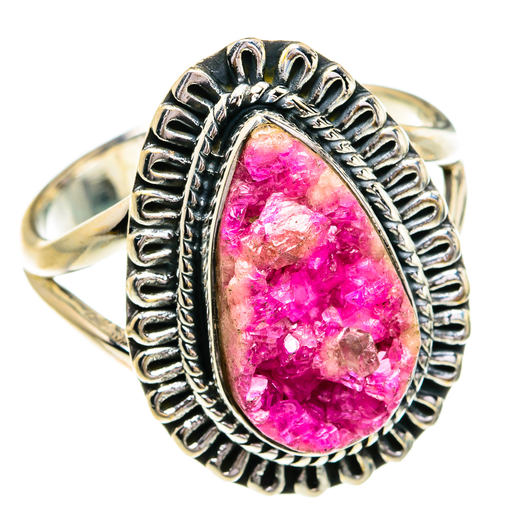 Cobalto Calcite Druzy Rings handcrafted by Anasilvercos - RING79298