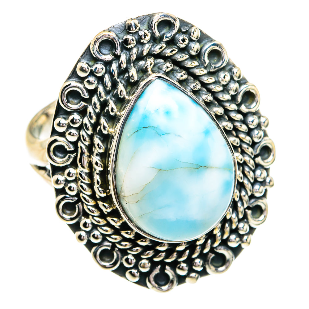 Larimar Rings handcrafted by Anasilvercos - RING79312