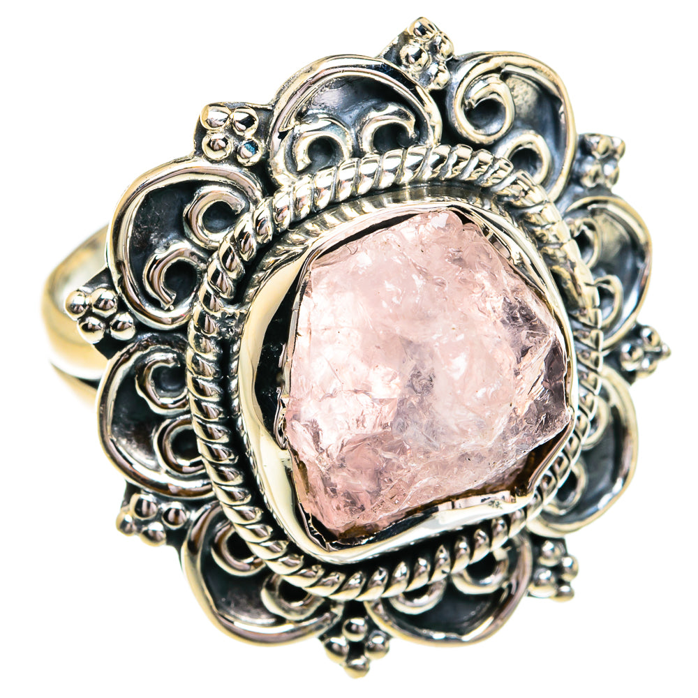 Rose Quartz Rings handcrafted by Anasilvercos - RING79323