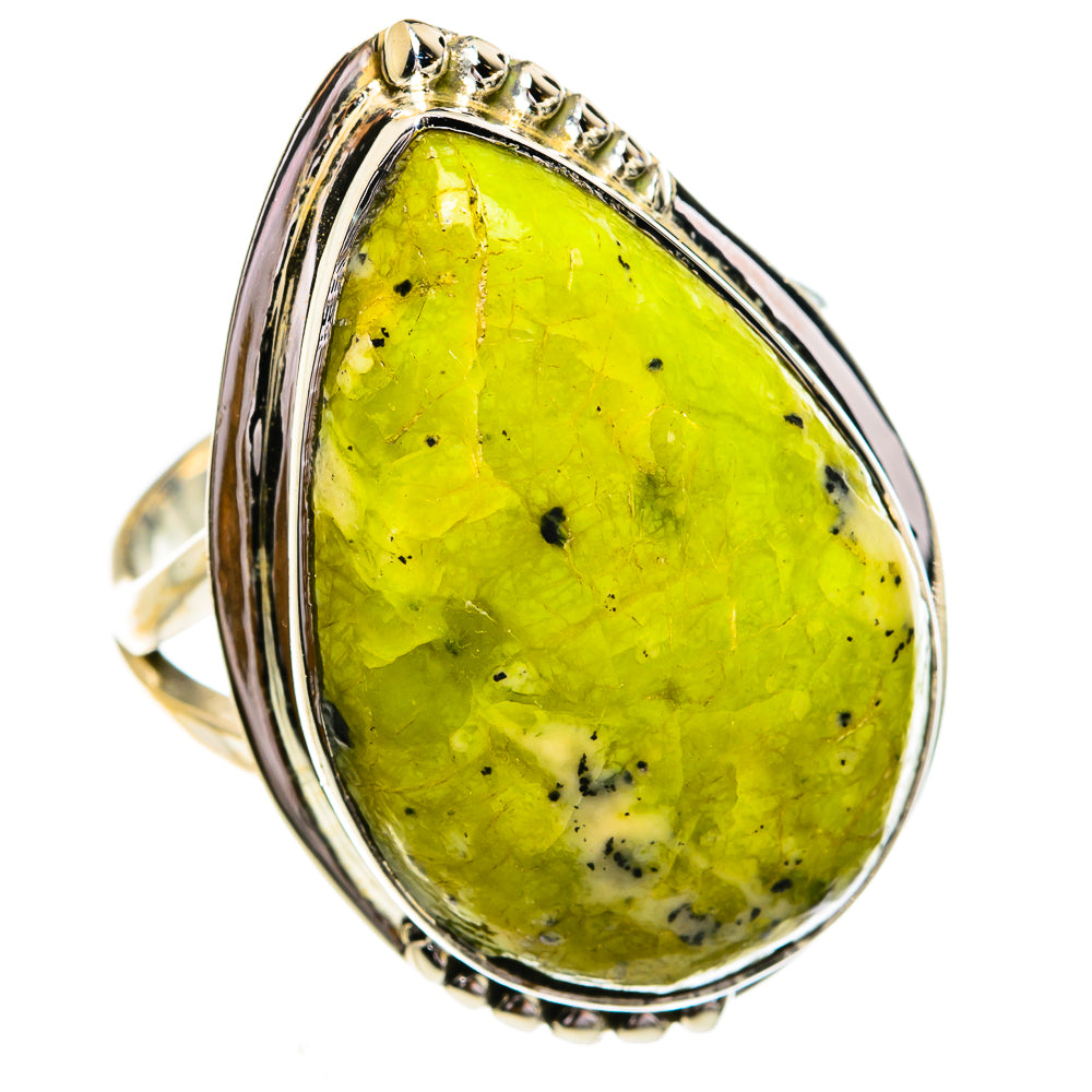 African Green Opal Rings handcrafted by Anasilvercos - RING79337