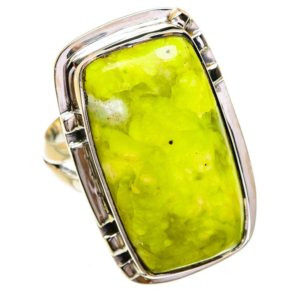 African Green Opal Rings handcrafted by Anasilvercos - RING79338
