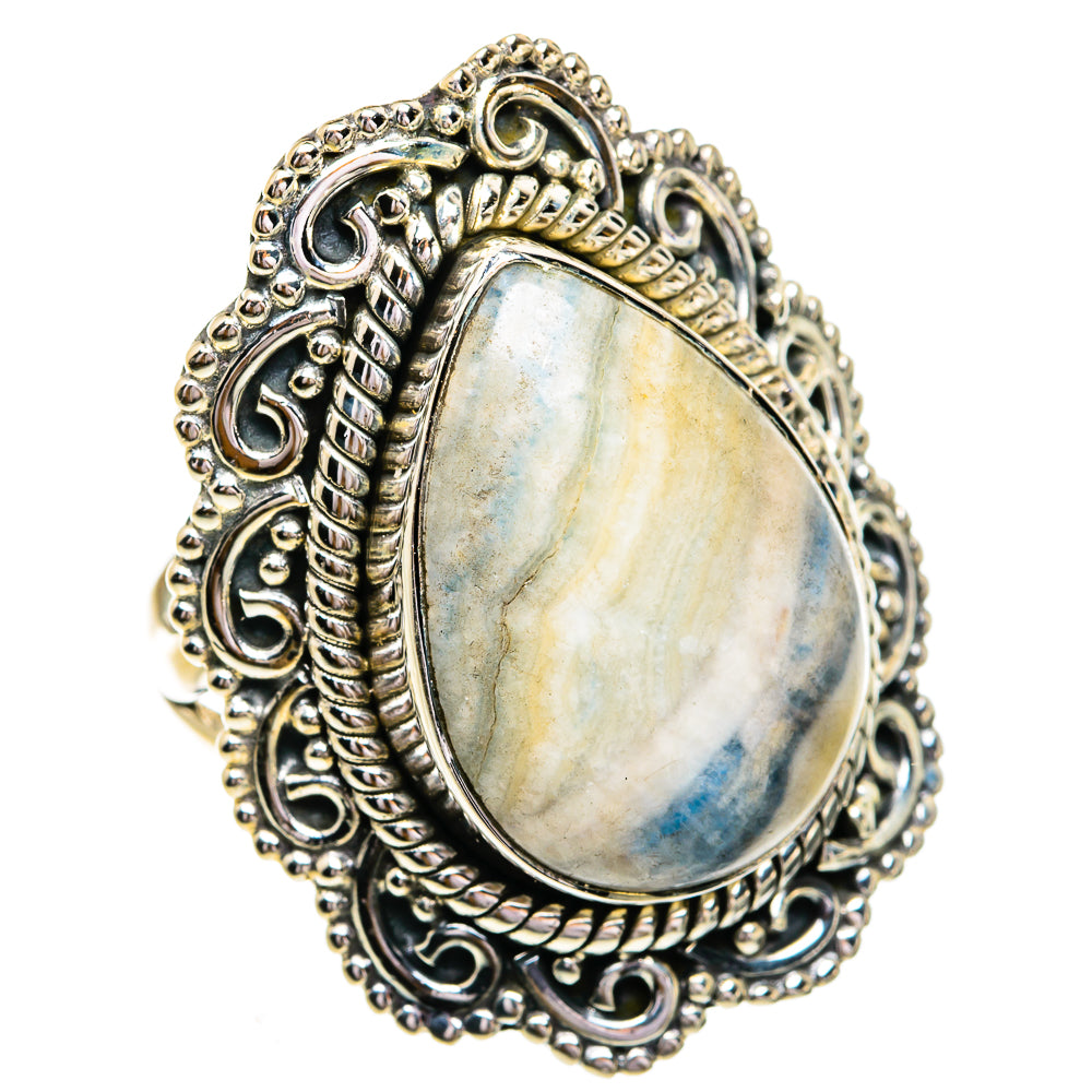 Blue Scheelite Rings handcrafted by Anasilvercos - RING79339