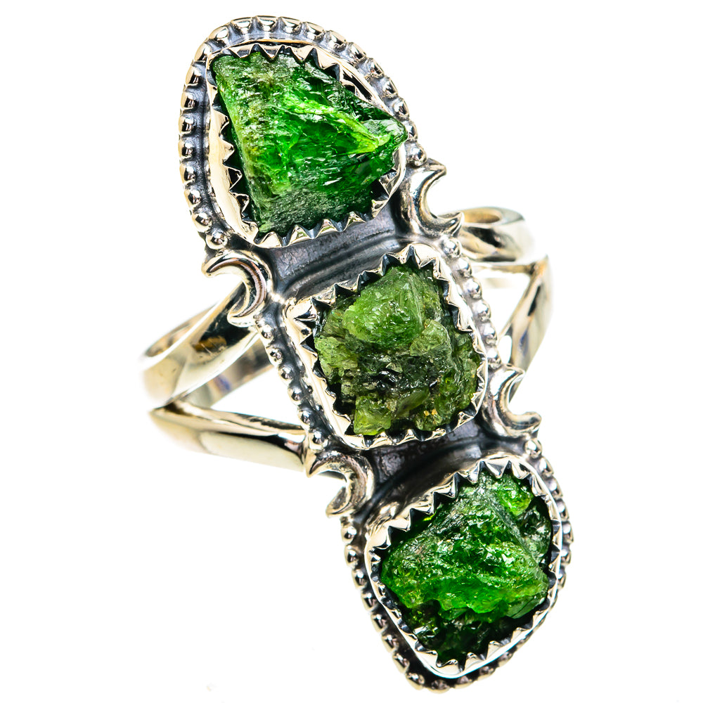 Chrome Diopside Rings handcrafted by Anasilvercos - RING79344