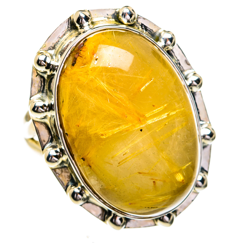 Rutilated Quartz Rings handcrafted by Anasilvercos - RING79362