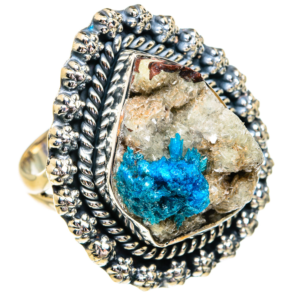 Cavansite Crystal Rings handcrafted by Anasilvercos - RING79367