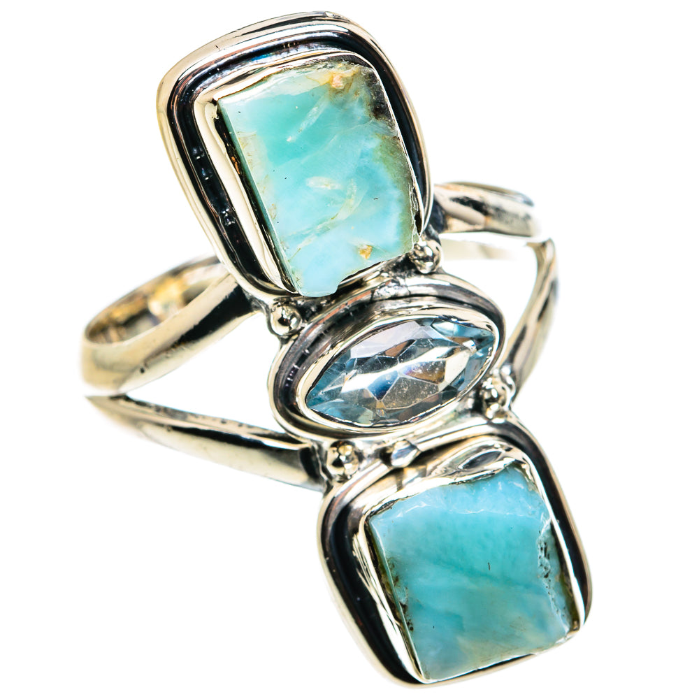Larimar Rings handcrafted by Anasilvercos - RING79375