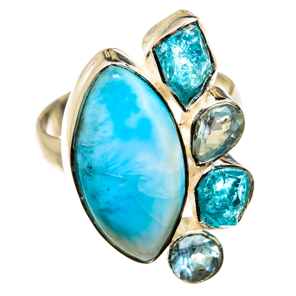 Larimar Rings handcrafted by Anasilvercos - RING79376
