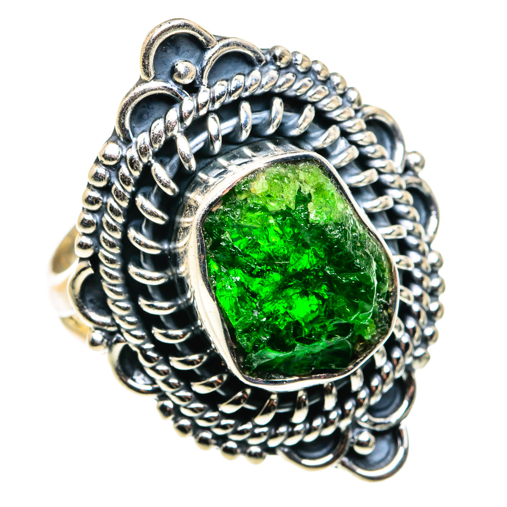 Chrome Diopside Rings handcrafted by Anasilvercos - RING79383 - Photo 2