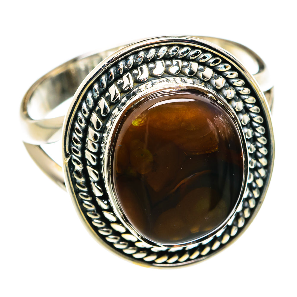 Mexican Fire Agate Rings handcrafted by Anasilvercos - RING79385