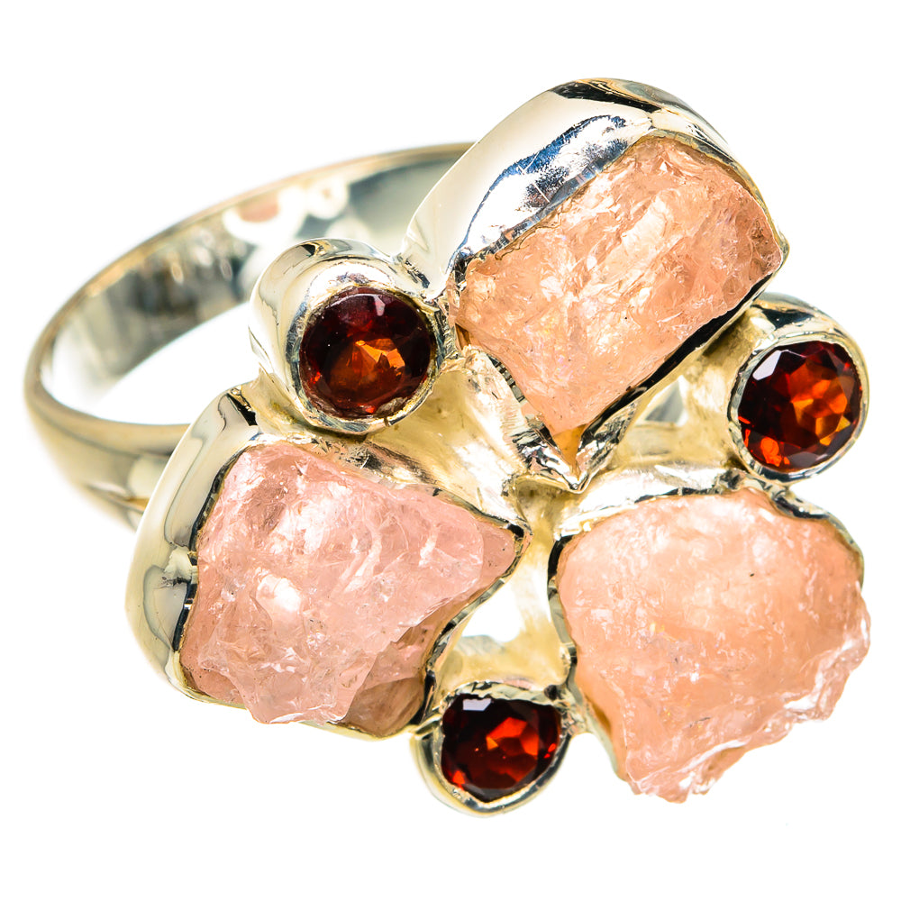 Rose Quartz Rings handcrafted by Anasilvercos - RING79389