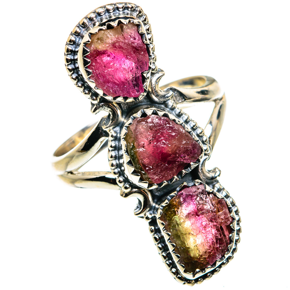 Watermelon Tourmaline Rings handcrafted by Anasilvercos - RING79390