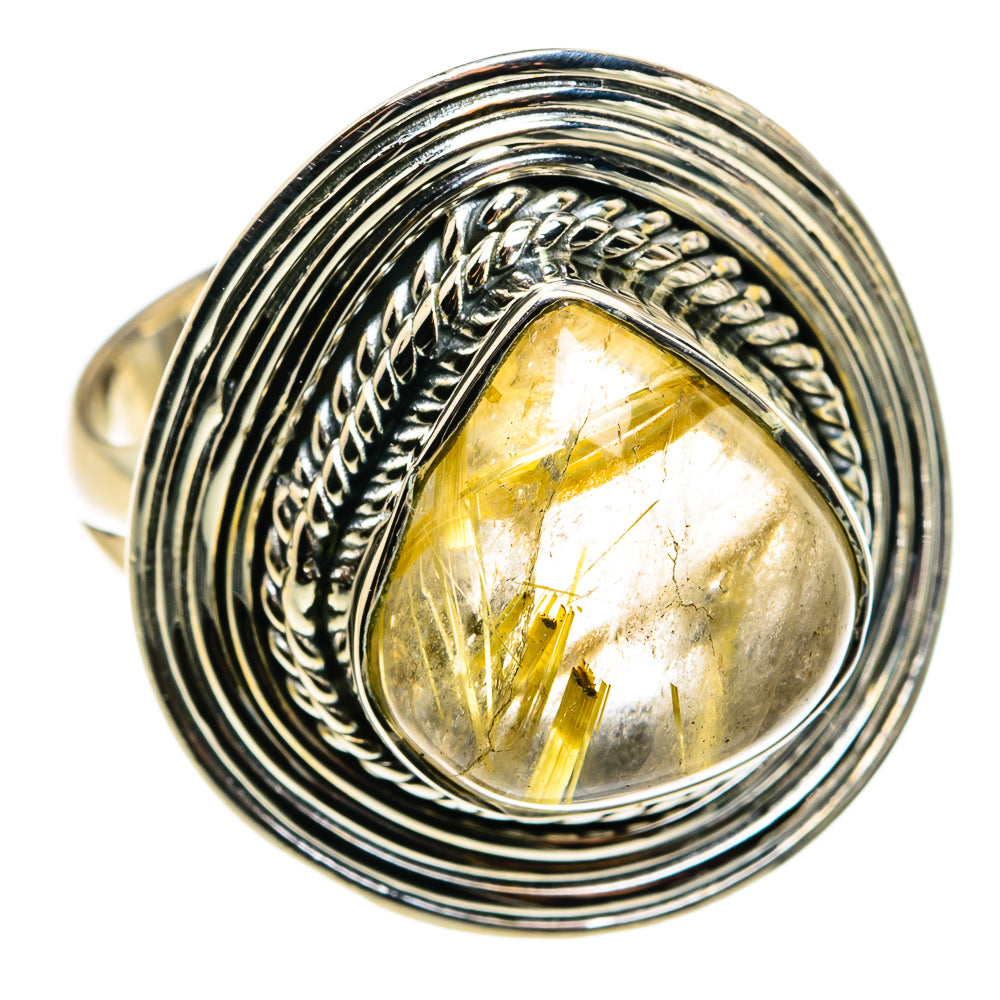 Rutilated Quartz Rings handcrafted by Anasilvercos - RING79397