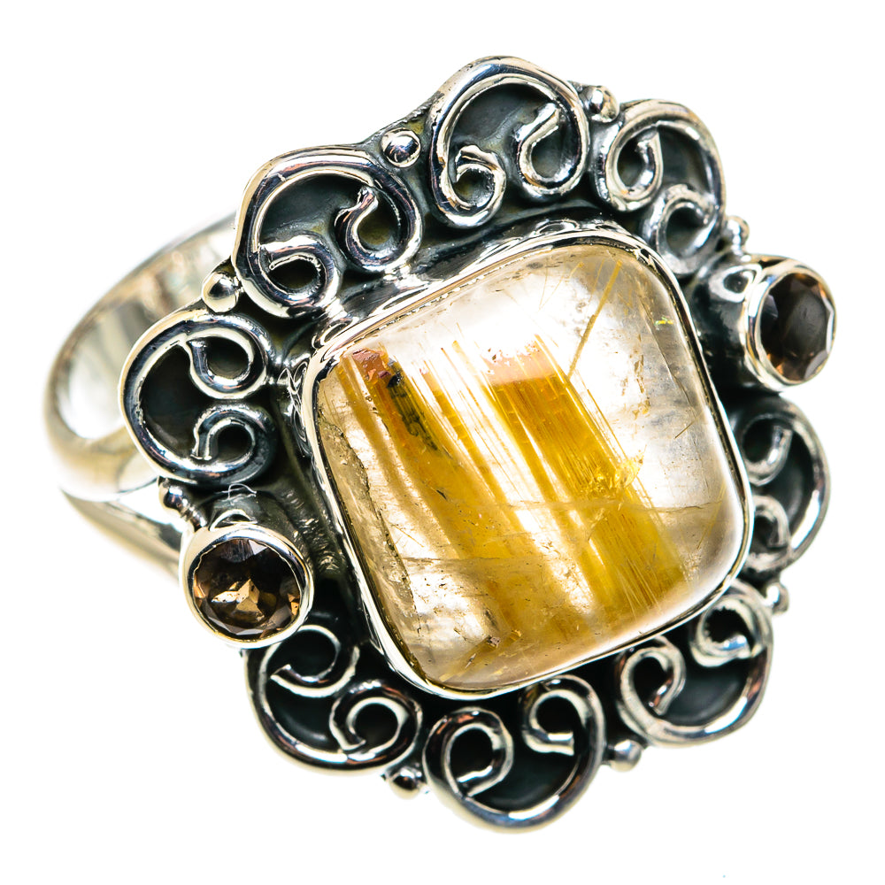 Rutilated Quartz Rings handcrafted by Anasilvercos - RING79398