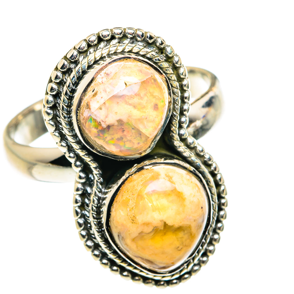 Mexican Fire Opal Rings handcrafted by Anasilvercos - RING79406