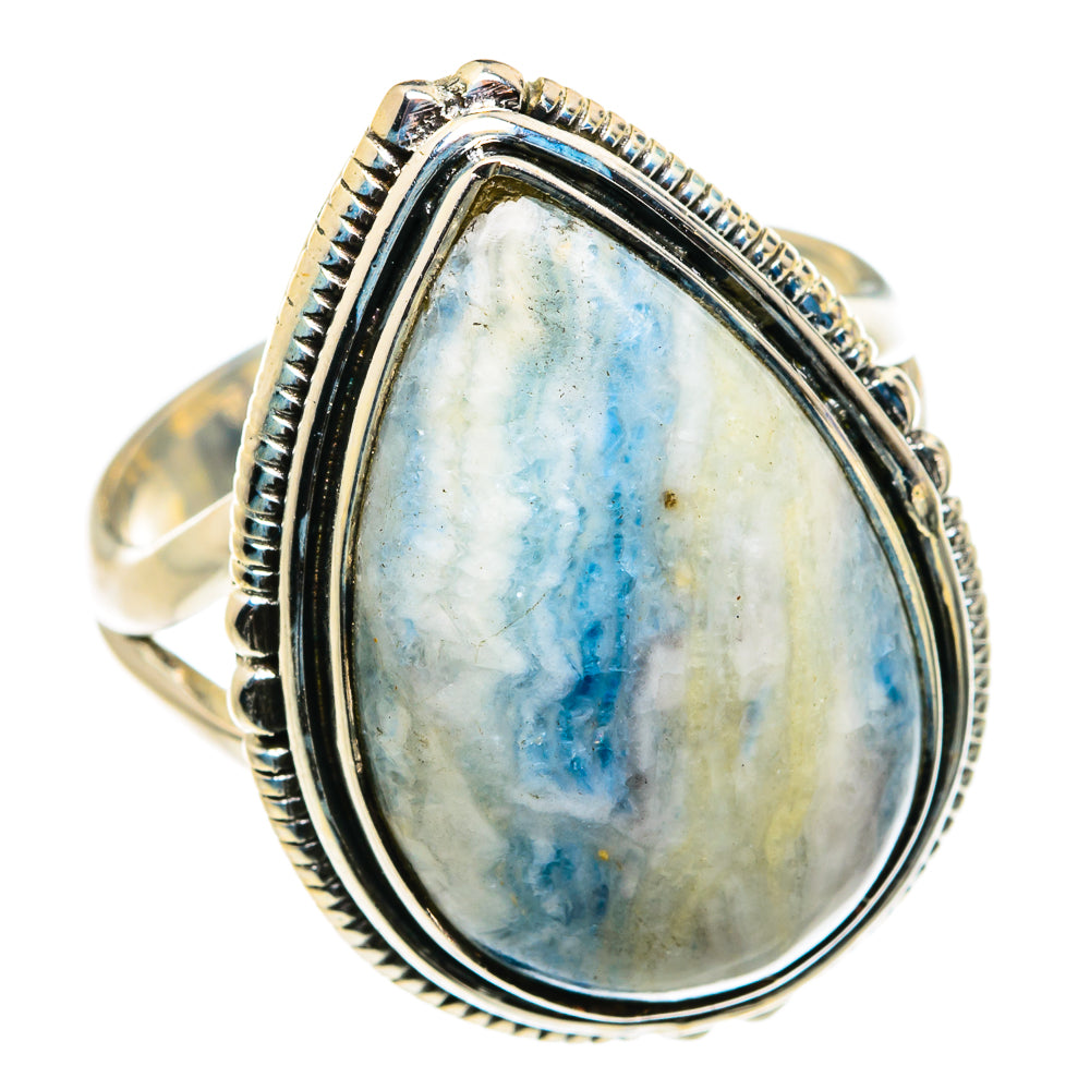 Blue Scheelite Rings handcrafted by Anasilvercos - RING79412