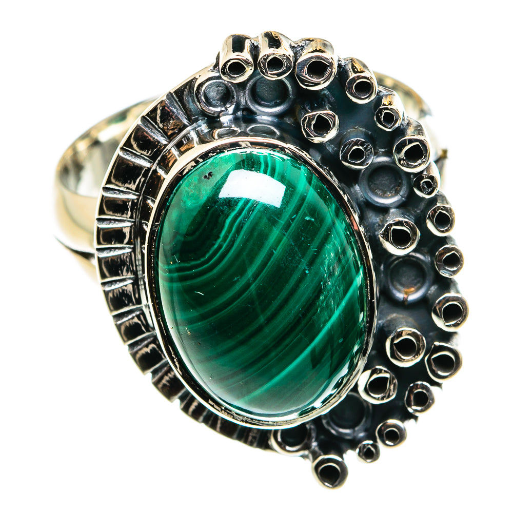 Malachite Rings handcrafted by Anasilvercos - RING79414