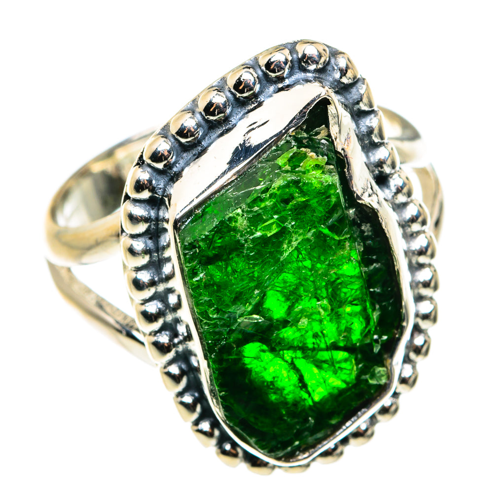 Chrome Diopside Rings handcrafted by Anasilvercos - RING79416