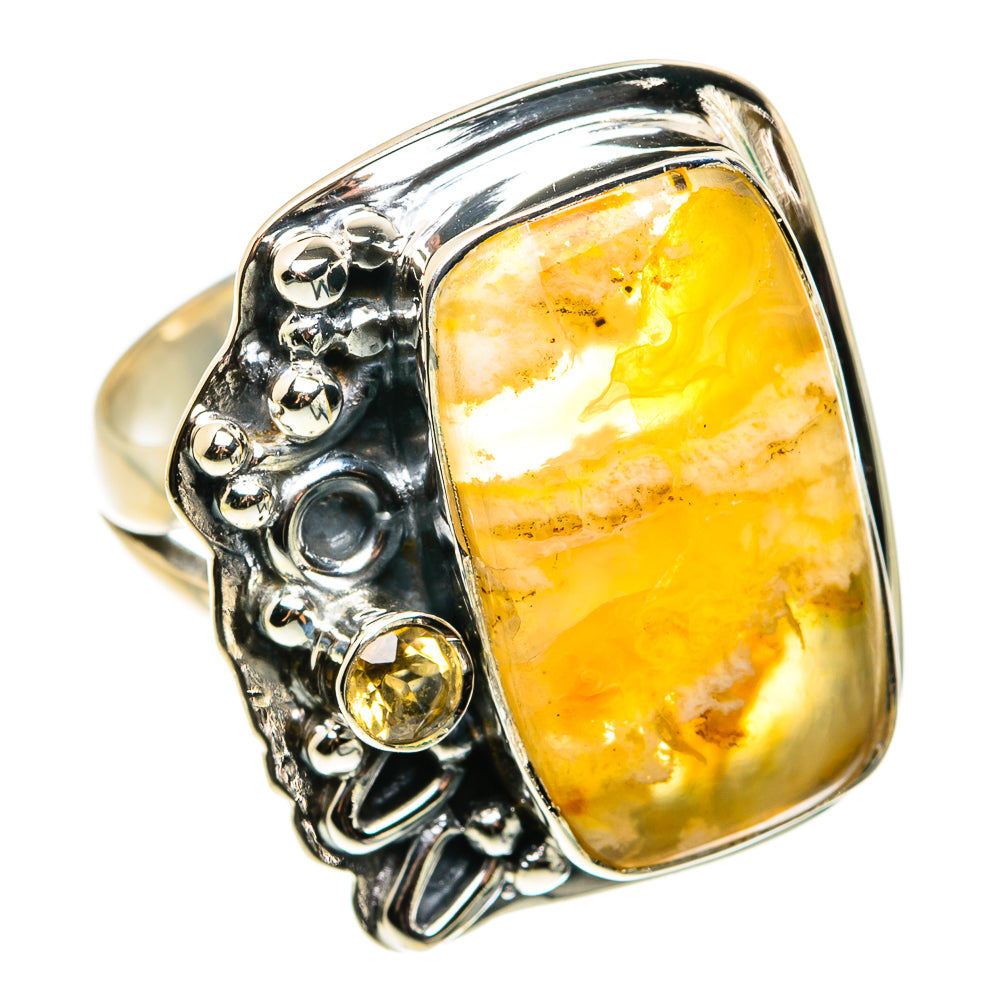 Plume Agate Rings handcrafted by Anasilvercos - RING79422