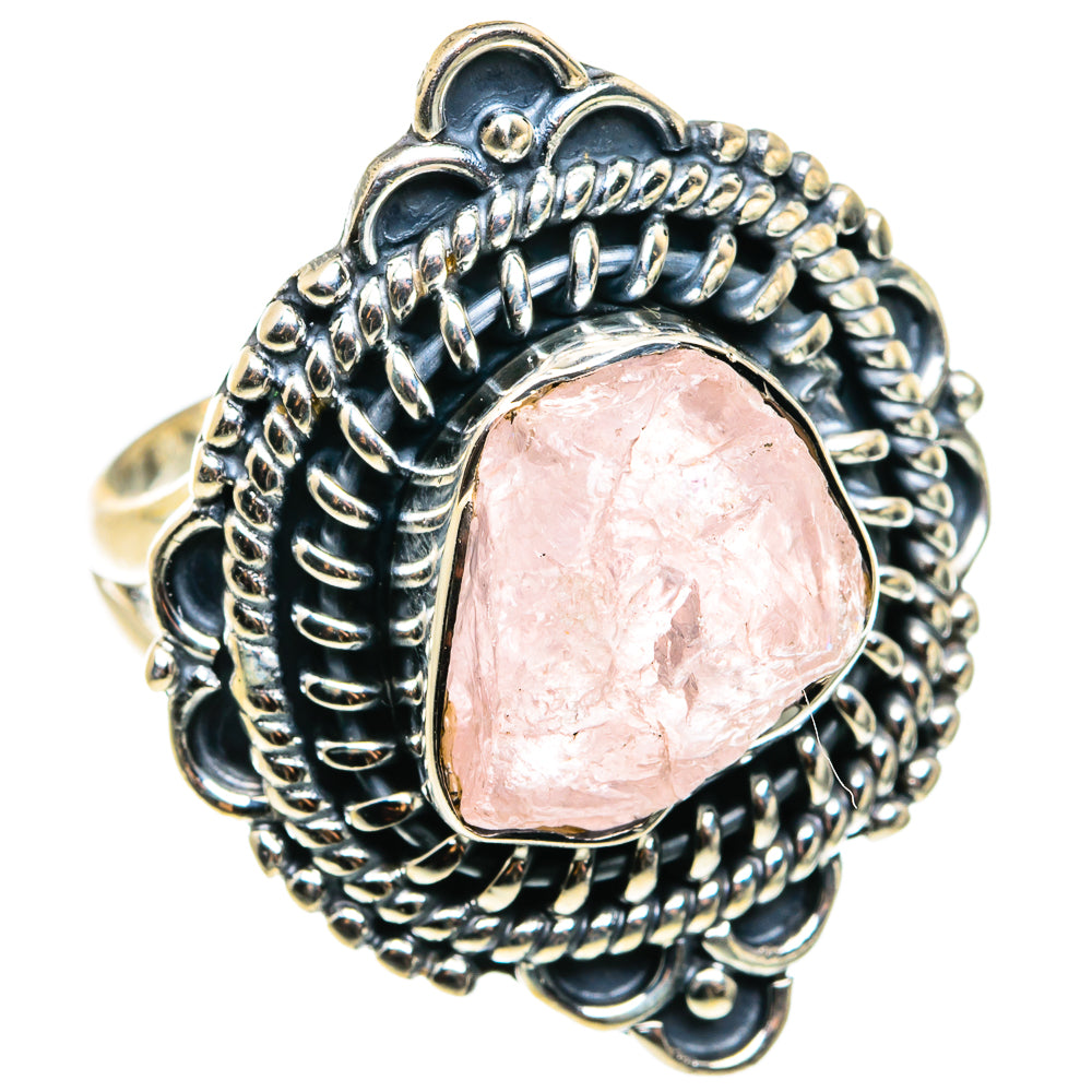 Rose Quartz Rings handcrafted by Anasilvercos - RING79426