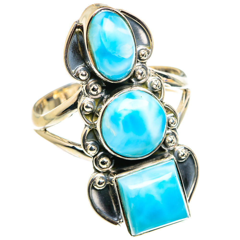 Larimar Rings handcrafted by Anasilvercos - RING79444