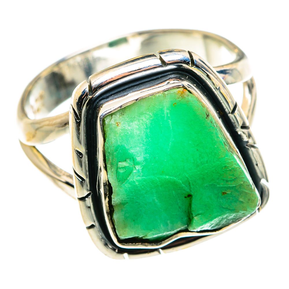 Chrysoprase Rings handcrafted by Anasilvercos - RING79452