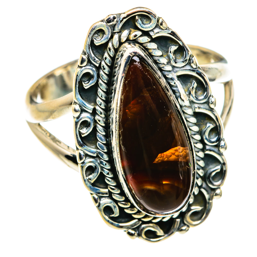 Mexican Fire Agate Rings handcrafted by Anasilvercos - RING79454