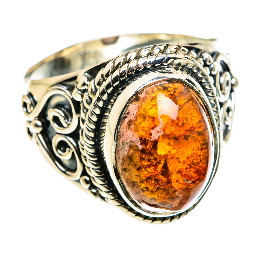 Mexican Fire Opal Rings handcrafted by Anasilvercos - RING79473