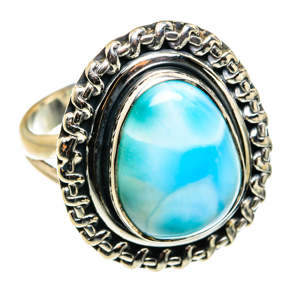 Larimar Rings handcrafted by Anasilvercos - RING79481