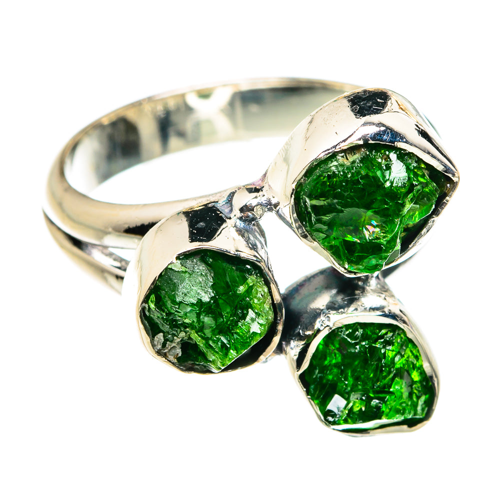 Chrome Diopside Rings handcrafted by Anasilvercos - RING79482