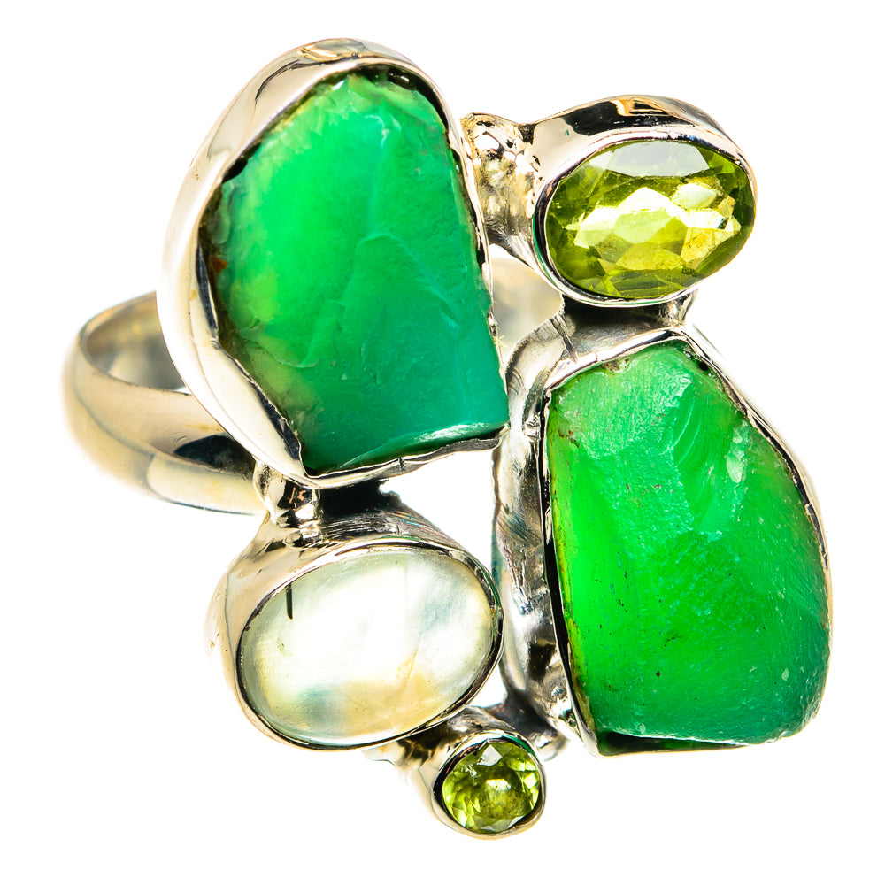 Chrysoprase Rings handcrafted by Anasilvercos - RING79483