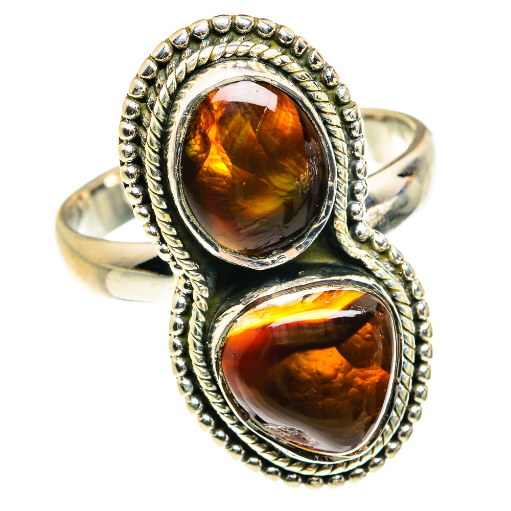 Mexican Fire Agate Rings handcrafted by Anasilvercos - RING79488