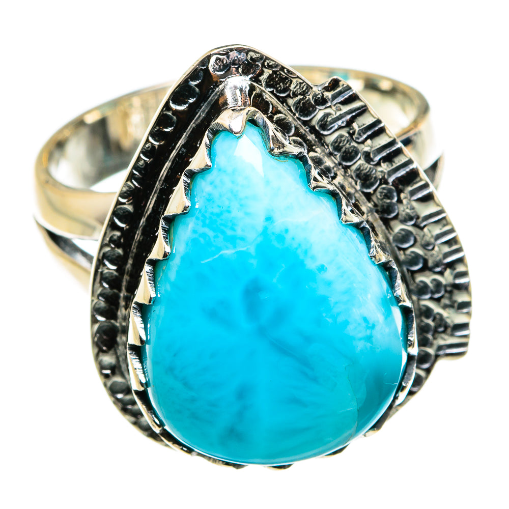 Larimar Rings handcrafted by Anasilvercos - RING79509