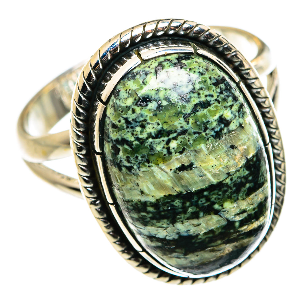 Lizard Jasper Rings handcrafted by Anasilvercos - RING79516