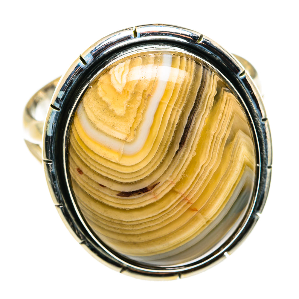 Laguna Lace Agate Rings handcrafted by Anasilvercos - RING79517