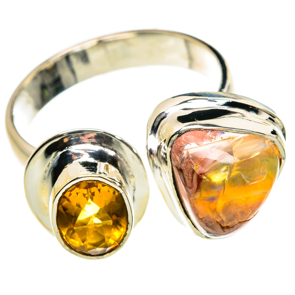Mexican Fire Opal Rings handcrafted by Anasilvercos - RING79533
