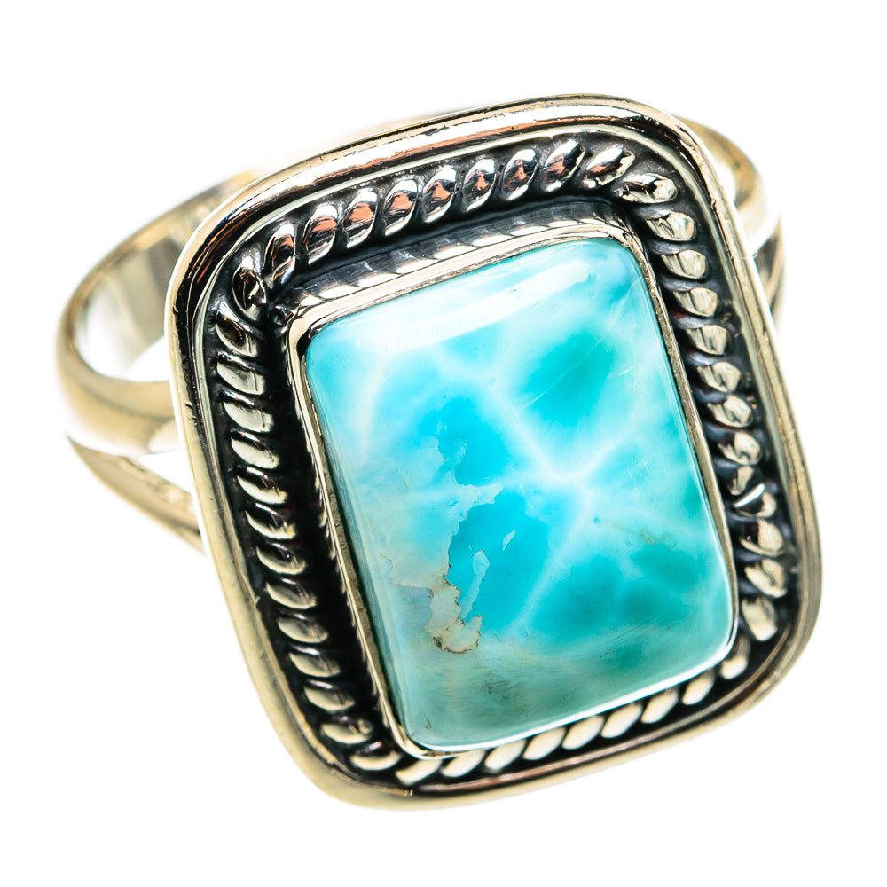 Larimar Rings handcrafted by Anasilvercos - RING79538