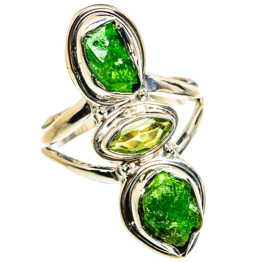 Chrome Diopside Rings handcrafted by Anasilvercos - RING79543