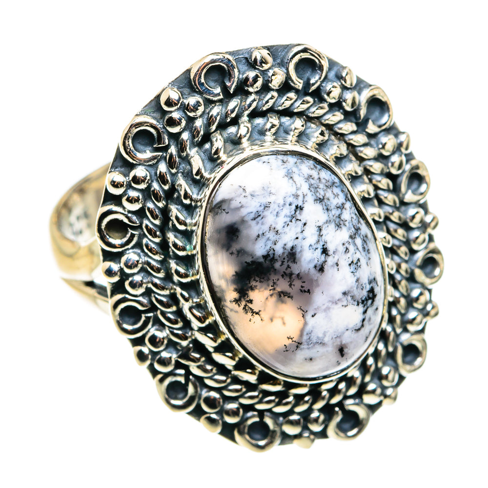 Dendritic Opal Rings handcrafted by Anasilvercos - RING79561