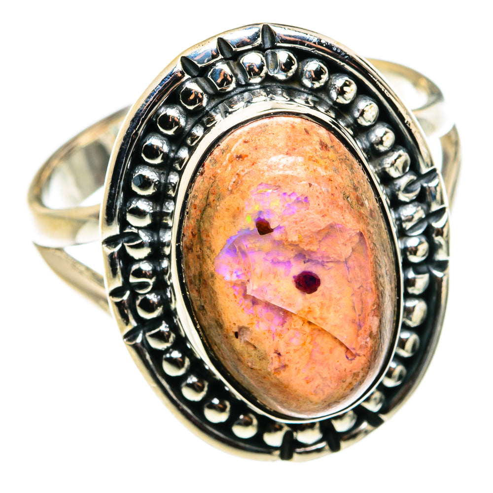 Mexican Fire Opal Rings handcrafted by Anasilvercos - RING79564