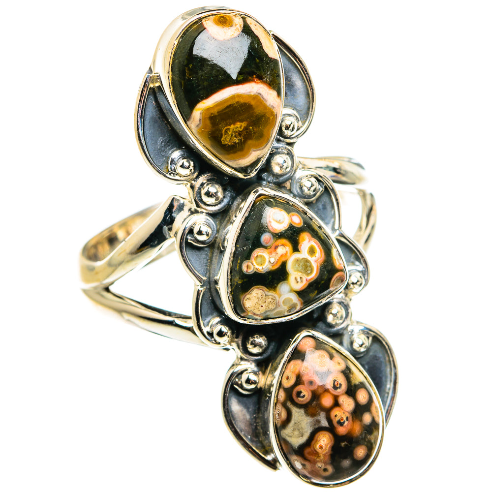 Ocean Jasper Rings handcrafted by Anasilvercos - RING79572