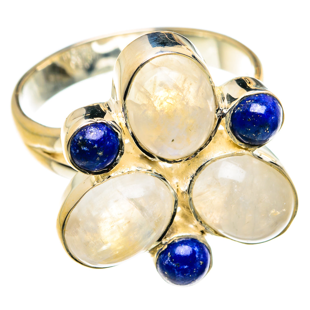 Rainbow Moonstone Rings handcrafted by Anasilvercos - RING79590