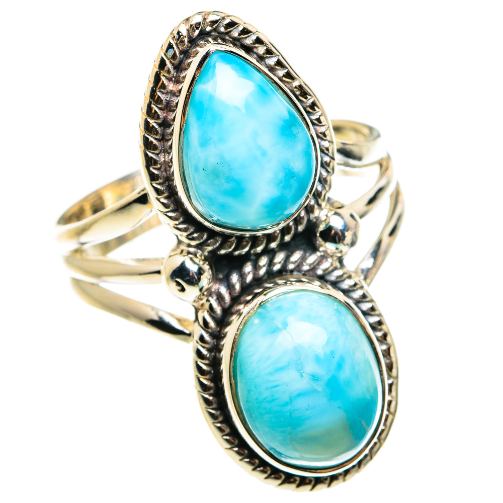 Larimar Rings handcrafted by Anasilvercos - RING79598
