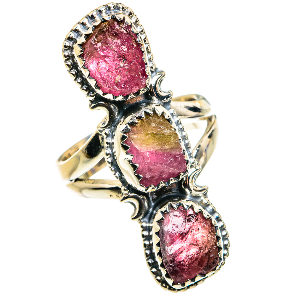 Watermelon Tourmaline Rings handcrafted by Anasilvercos - RING79611
