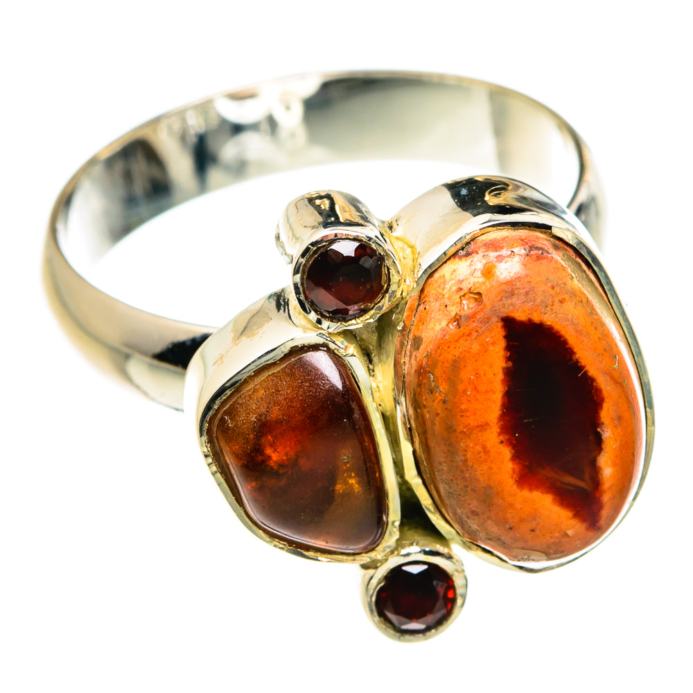 Mexican Fire Opal Rings handcrafted by Anasilvercos - RING79620