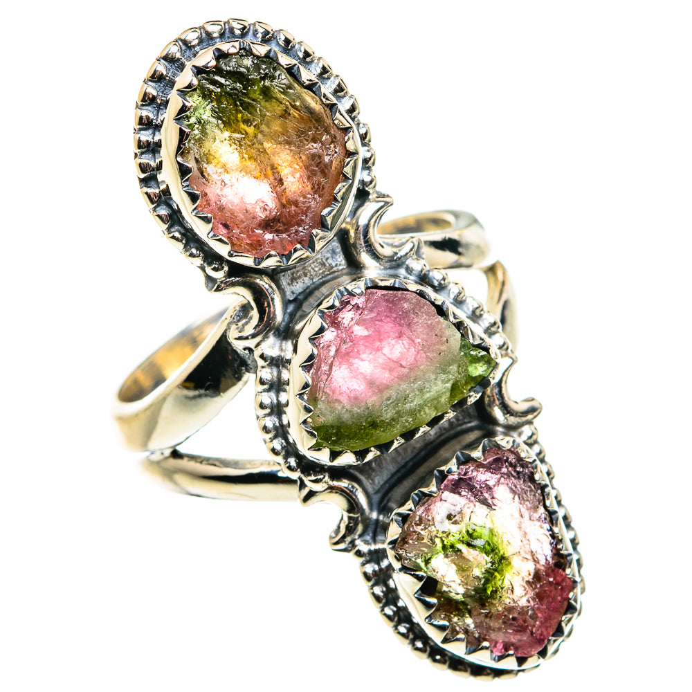 Watermelon Tourmaline Rings handcrafted by Anasilvercos - RING79635