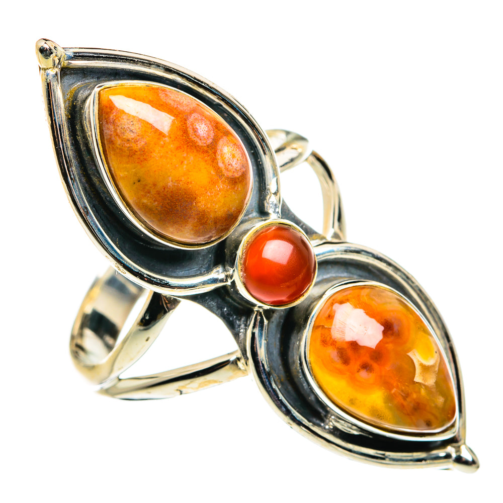 Ocean Jasper Rings handcrafted by Anasilvercos - RING79652